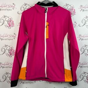 Halti jacket zip up coat soft shell weather storm Pink and Orange Zip-Up Jacket